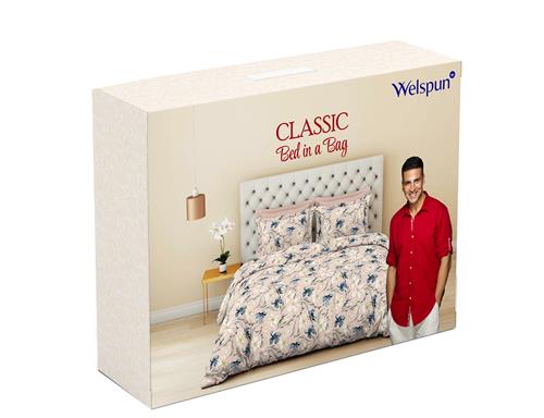 Welspun Classic Bed in Bag (Bedsheet, Quilt, Pillow Cover)