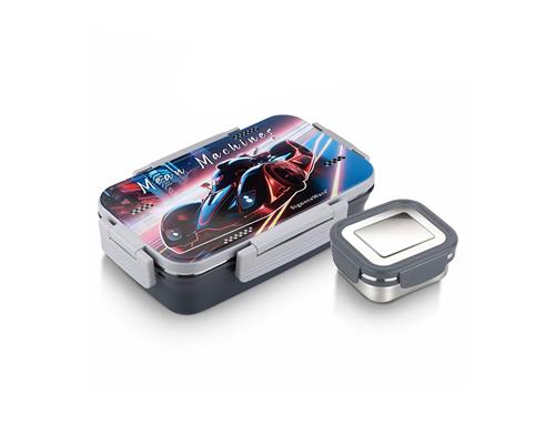SignoraWare P3579 Nugget Steel (Designer) Lunch Box for Kids (700ml 130ml)