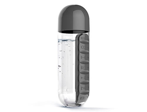 Water Bottle + 7 Day Pill Organizer