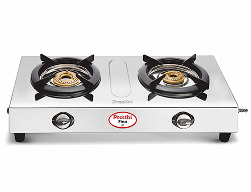 Preethi Fino Stainless Steel 2-Burner Gas Stove